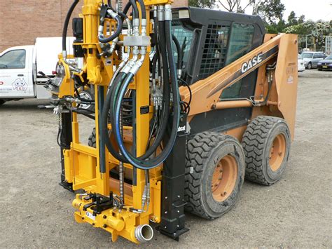 skid steer water well drilling attachment|bobcat mounted drill rig.